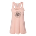 thumbnail image 1 of "Sunflower Tank Top, Racerback, Sunflower Lover, Nature Tank, Racerback Tank Top, Sublimation, Workout Top, Soft Bella Tank, Gift For Her, Peach, MEDIUM", 1 of 1