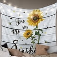 thumbnail image 1 of Sunflower Tapestry for Bedroom Wall Hanging Tapestry, Pastoral Farmhouse Botanical Floral Wooden Ceiling Backdrop Tapestries Poster Blanket Wall Decor for Teens Room Living Room Dorm 59" x 90", 1 of 8