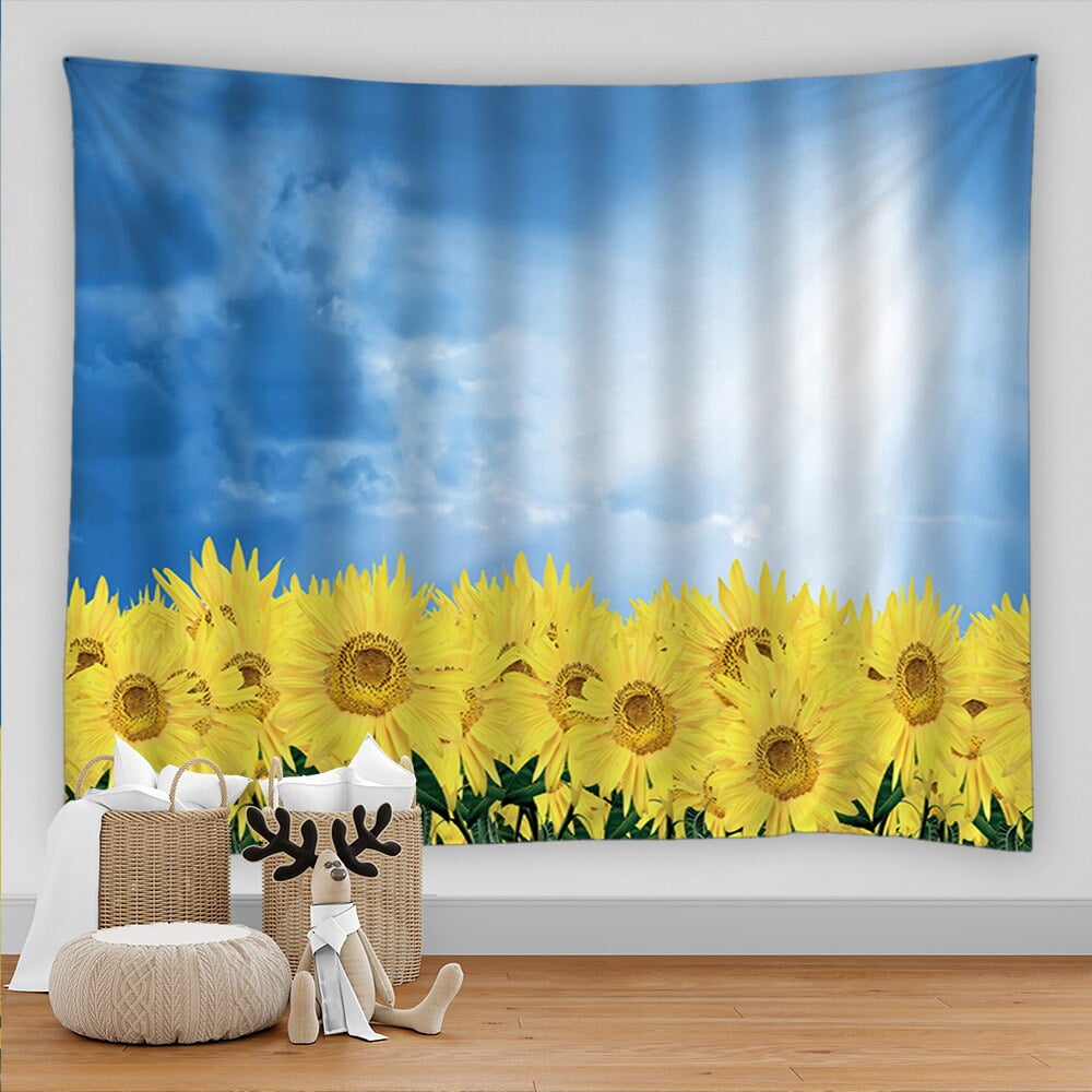 Sunflower Tapestry Flower Tapestry Wall Hanging Chart Hippie Bohemian ...