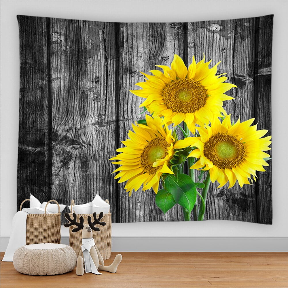 Sunflower Tapestry Flower Tapestry Wall Hanging Chart Hippie Bohemian ...