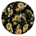 thumbnail image 1 of Sunflower Theme Round Tablecloth with Elastic Edge, Water-Resistant Cover for Kitchen or Garden, Fits 44-52 Inch Tables, 1 of 7