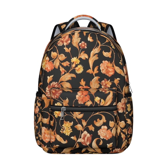 "Sunflower Themed Backpack for Work & School - Wildflower Print Water-Resistant Backpack, Large Main Compartment, Trendy & Functional"