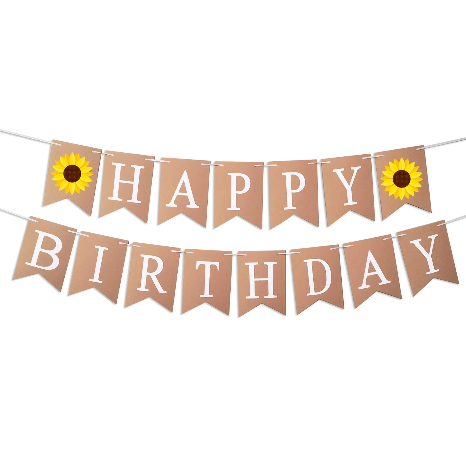 Sunflower Themed Birthday Banner for Kids Parties & Baby Showers ...
