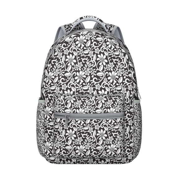 "Sunflower Themed Bookbag for College - Pretty Wildflower Design School Backpack, Durable Backpack with Laptop Sleeve and Comfortable Straps"