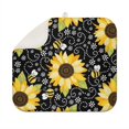thumbnail image 1 of Sunflower Themed Dish Rack Pad, Microfiber Drying Mat for Kitchen Countertop, Foldable and Absorbent 16x18 Inch Size, 1 of 7