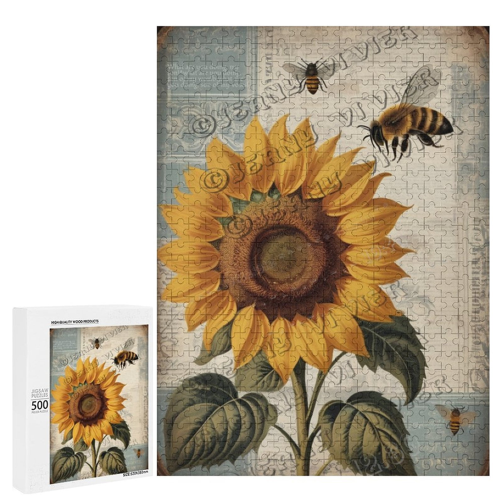 Sunflower Themed Jigsaw Puzzles 500 Piece for Adults Families ...
