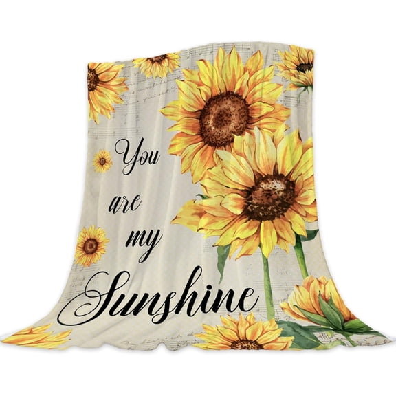 Sunflower Throw Blanket for Baby Small Spring Summer Floral Blanket Toddler Swaddle Crib Blanket Soft Fleece Blankets Gift for Baby Couch Bed Flower Decorative Blanket 30x40