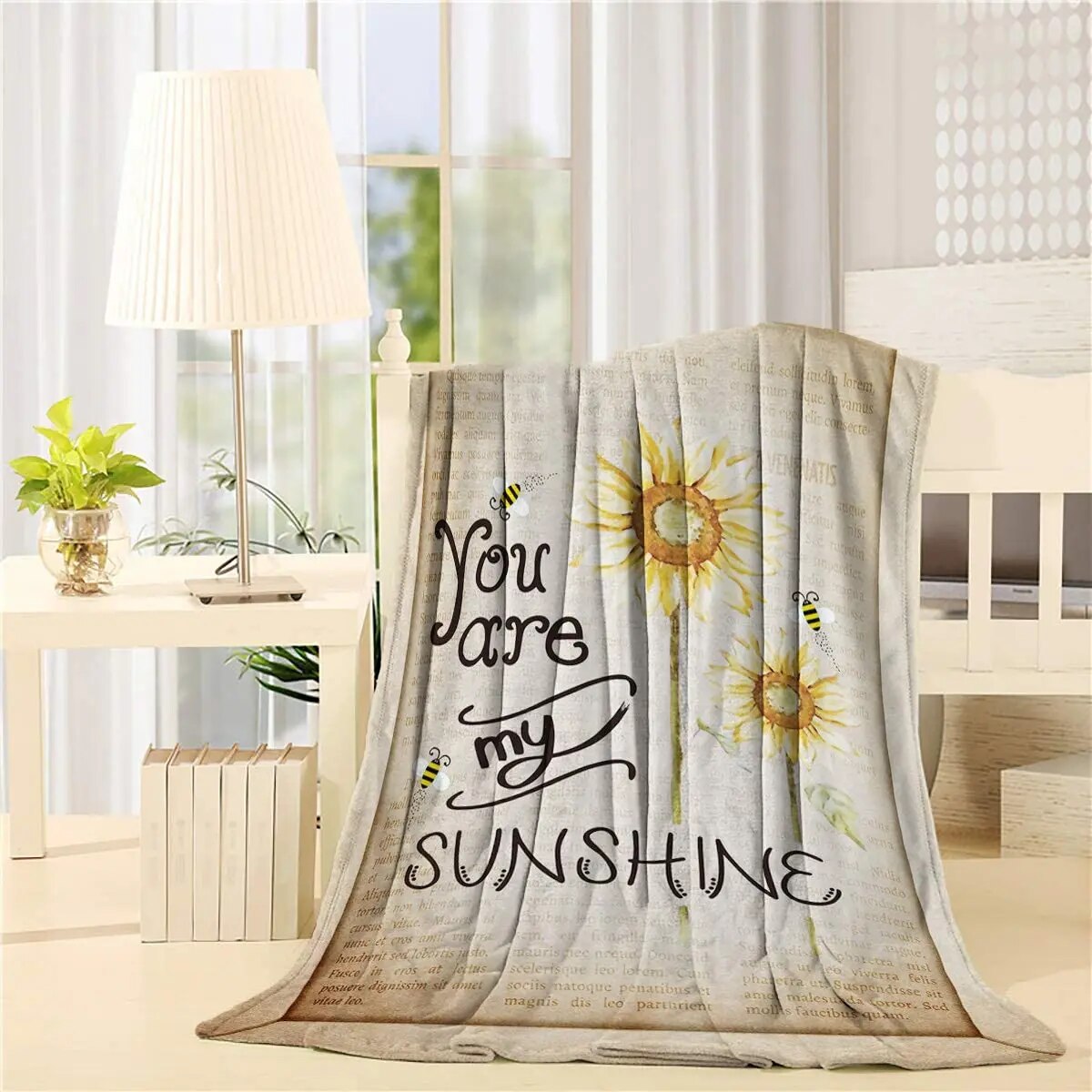 Personalized Sunflower Girl Quilt/Fleece Blanket - Gift For Best Friend/Sister - You Are Beautiful - AJXGZC main image 1