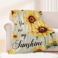 thumbnail image 1 of Sunflower Throw Blanket Gift for Kids Small Spring Summer Floral Blanket Girls Boy Child Baby Bed Soft Fuzzy Plush Fleece Blanket Yellow Flower Couch Sofa Decorative Blanket 40x50, 1 of 6
