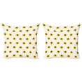thumbnail image 1 of Ambesonne Yellow Throw Pillow Cover 2 Pack, Sunflower Pattern Nature, 24", Yellow, 1 of 5