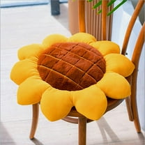 Sunflower Throw Pillow,Flower Shaped Pillows Floor Pillow Seating Cushion,Seating Cushion,Cute Room Decor & Plush Pillow for Bedroom Sofa Chair,15Inch