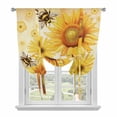 thumbnail image 1 of Sunflower Tie Up Curtains for Windows, Balloon Window Shades, Yellow Floral Elegant Pastoral Flowers Rustic Kitchen Window Treatments Roll Up Curtain for Basement/Nursery 52"x45", 1 of 8