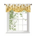 thumbnail image 1 of Sunflower Tie Up Valances Curtain, Adjustable Kitchen Summer Flower Yellow Plant Gradient Background Valances for Windows Decor, Rod Pocket Short Curtains Set for Bedroom/Bathroom, 42"x18", 1 of 8