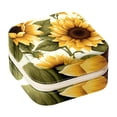 thumbnail image 1 of Sunflower Travel Portable Square Jewelry Stand with Box, Display, and Bracelet Holder - Ideal for Rings, Earrings, Necklaces, and More - Suitable for Girls and Women, 1 of 6