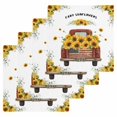 thumbnail image 1 of Sunflower Truck Kitchen Dish Towels for Drying Dishes Set of 4, Yellow Flowers Summer Botanical Watercolor Waffle Weave Microfiber Hand Tea Bathroom Towels Quick Dry & Absorbent Towel 12x12, 1 of 7