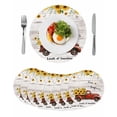 thumbnail image 1 of Sunflower Truck Round 13 Inch Placemats Set of 8, Elegant Yellow Floral Summer Botanical Wooden HeatResistant Non Slip Place Mats for Dining Table, Wipeable Kitchen Table Mats for Housewarming, 1 of 9