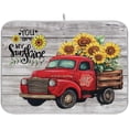thumbnail image 1 of Sunflower Truck Spring Dish Drying Mats for Kitchen 16x18 inch Spring Summer Drying Pad Dish Mat Dish Drainer Mat For Kitchen Counter, 1 of 6