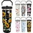 thumbnail image 1 of Sunflower Tumbler - Black Sunflower Cups Sunflower Gifts For Women - 30 Oz Insulated Sunflower Coffee Cup, Mug, Water Bottle, Drinking Glasses - You Are My Sunshine Birthday Christmas Gifts, 1 of 6