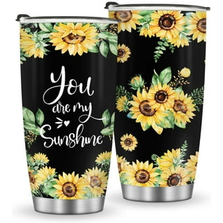 Tumbler Cup For Women - Birthday Gifts For Women, Best Friend, Sister -  Farm Girl Hippie Tumbler - Stainless Steel 20oz Sunflower Tumbler Cup  Coffee