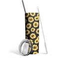 thumbnail image 1 of Sunflower Tumbler with Lid and Straw, Travel Coffee Mug Stainless Steel Tumblers, Double Wall Vacuum Insulated Tumbler Cups for Women Birthday Gifts, 1 of 5
