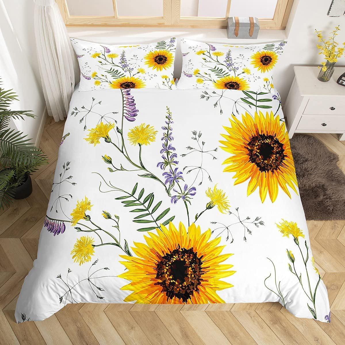 Sunflower Twin Comforter Twin/Twin Yellow Sunflower Bedding Cute Sun