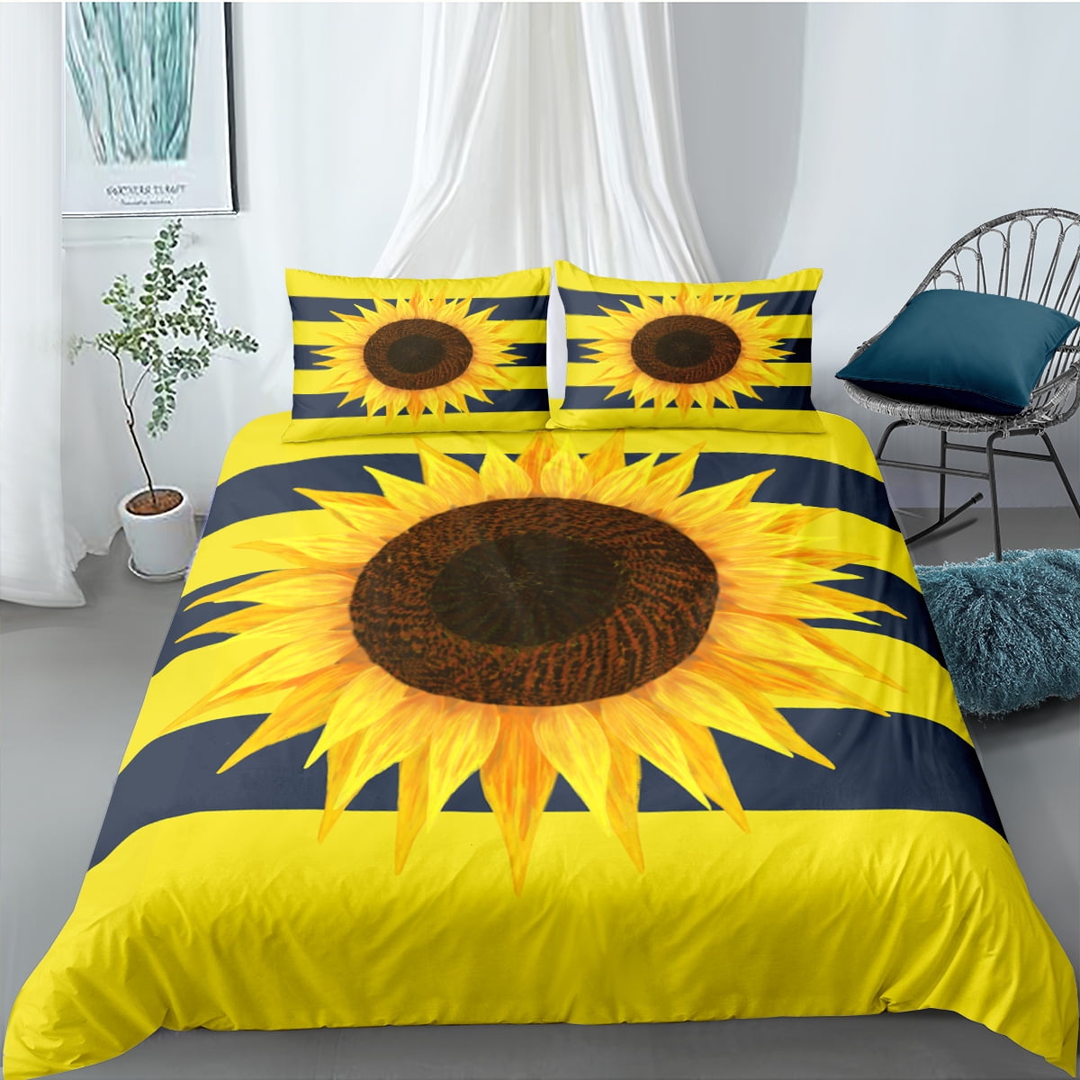 Sunflower Twin Comforter Twin/Twin Yellow Sunflower Bedding Cute Sun