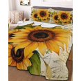 thumbnail image 1 of Sunflower Twin Size Down Alternative Comforter, Lightweight Comforter Quilt Bedding Set with Pillow Shams Oil Painting Summer Botanical All Seasons Bed Comforter Duvet Insert 68"x86", 1 of 7