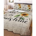 thumbnail image 1 of Sunflower Twin Size Down Alternative Comforter, Lightweight Comforter Quilt Bedding Set with Pillow Shams Vintage Summer Botanical Bee Spring Floral All Seasons Bed Comforter Duvet Insert 68"x86", 1 of 7
