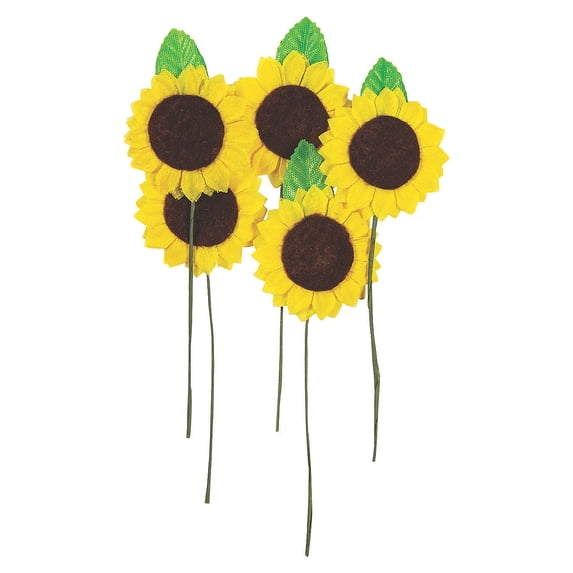 Sunflower Twist Ties, Party Supplies, Birthday, 24 Pieces