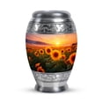 thumbnail image 1 of Sunflower Urn For Ash Adult Male, Orange Funeral Memorial Urns For Adult Ashes Women And Men, Mini Keepsake Burial Urns For Human Ashes Man, 3 Inch Sunset Urn For Husband And Wife, 1 of 7
