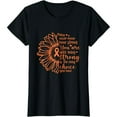 thumbnail image 1 of Sunflower Uterine Cancer Strong Awareness Ribbon T-Shirt, 1 of 6