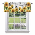 thumbnail image 1 of Sunflower Valance Curtain Bee Yellow Floral Summer Window Valances Rod Pocket Short Curtains Window Treatments for Kitchen Bedroom Bathroom Laundry 56" x 16", 1 of 9