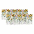 thumbnail image 1 of Sunflower Valances for Windows, Decorative Rod Pocket Window Valance Curtains, Yellow Green Summer Botanical Watercolor Short Curtain Drapes for Kitchen/Bathroom/Living Room, 2 Panels, 42" W x 12" L, 1 of 8