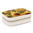 thumbnail image 1 of Sunflower Velvet Portable Necklace Organizer Box with Removable Compartment – Decorative Gift and Necklace Holder, 1 of 7