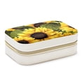thumbnail image 1 of Sunflower Velvet Portable Travel Organizer Box with Removable Compartment - Display Case Included - Ideal Gift, 1 of 7