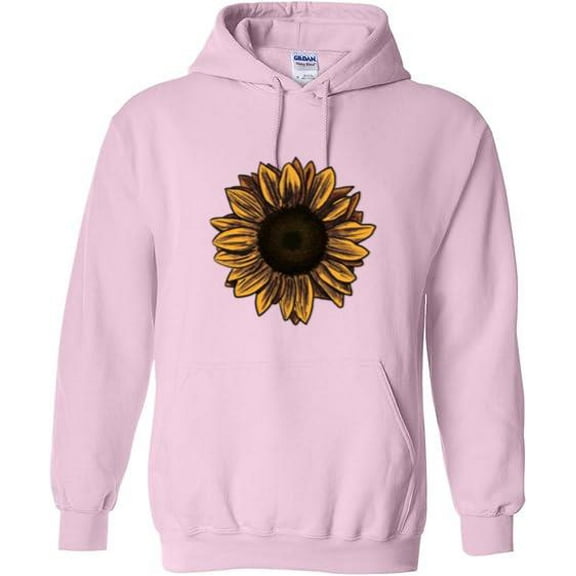 Sunflower Vibe Floral Sunshine Summer Botanical Graphic Print Hoodie