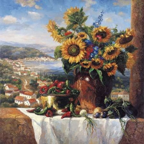 Sunflower View II Canvas Art - Hong (24 x 24)
