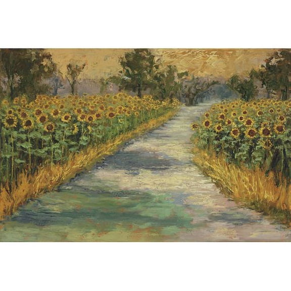 "Sunflower Views" Painting Print on Wrapped Canvas