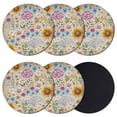 thumbnail image 1 of Sunflower Vintage Coasters Set of 6, Absorbent Coasters for Drinks, Yellow Floral Summer Botanical Retro Art Coaster for Desk Coffee Table Protection, Home Decor House Warming Gifts 4", 1 of 8