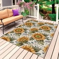 thumbnail image 1 of Sunflower Vintage Outdoor Rug for Patio/Deck/Porch, Non-Slip Large Area Rug 5 x 7 Ft, Fall Farmhouse Botanical Floral Indoor Outdoor Rugs Washable Area Rugs, Reversible Camping Rug Carpet Runner, 1 of 8