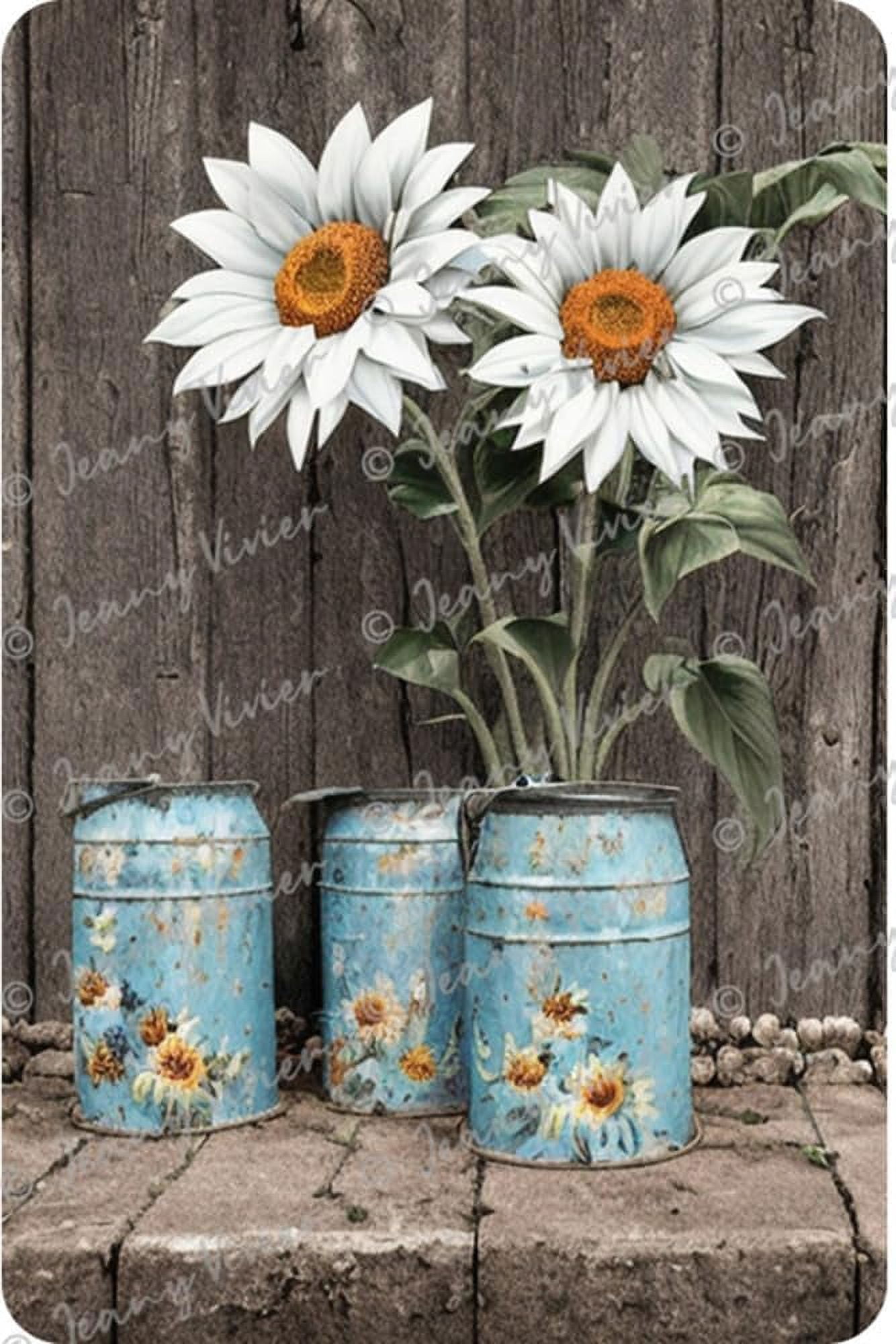 Sunflower Vintage Tin Sign Flower Decor for Home Kitchen Bedroom Office ...