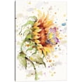 thumbnail image 1 of Sunflower Wall Art - Sunflower Canvas Wall Decor, Sunflowers Watercolor Flower Prints Pictures for Kitchen Decor, Abstract Sunflower Painting, Framed Artwork&nbsp;for Bathroom(12x18 Inches), 1 of 6