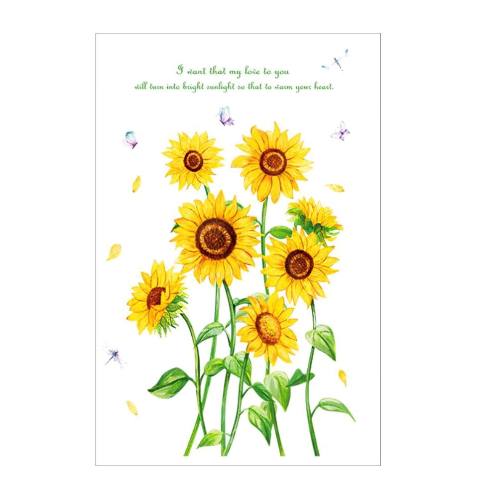 Sunflower Wall Decal Plants Removable Wall Sticker Living Room