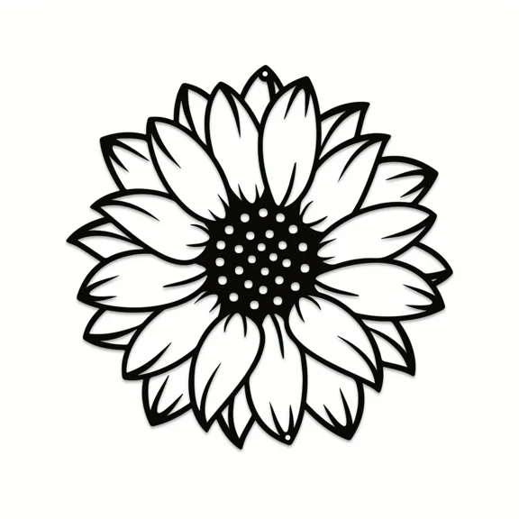 Sunflower Wall Decor, Flowers Metal Wall Art, Black Sunflowers Home Decoration for Bathroom Farmhouse Living Room Kitchen Home