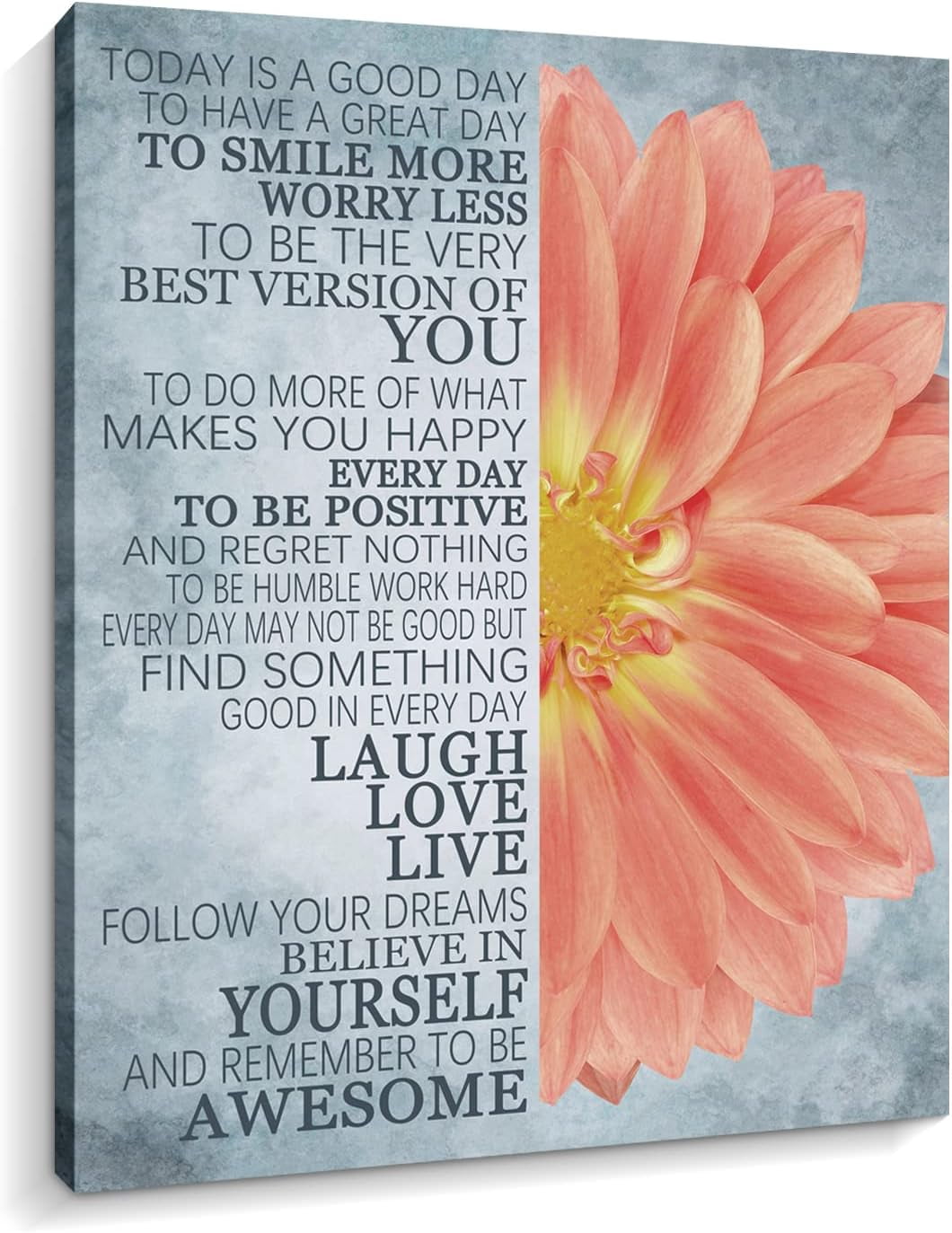Sunflower Wall Decor Inspirational Quotes Canvas Wall Art Rustic ...