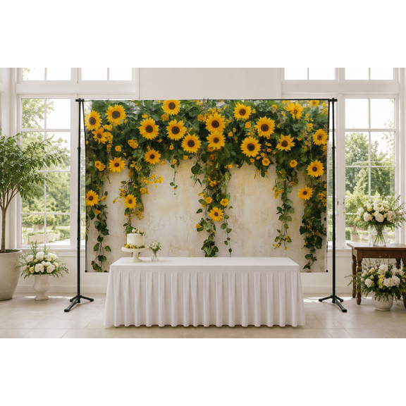 Sunflower Wall Garden Backdrop