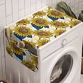 thumbnail image 1 of Sunflower Washing Machine Organizer, Graphic Harvest Themed Illustration Cartoon Design, Anti-slip Fabric Cover for Washers and Dryers, 47" x 18.5", Earth Yellow Blue, by Ambesonne, 1 of 1