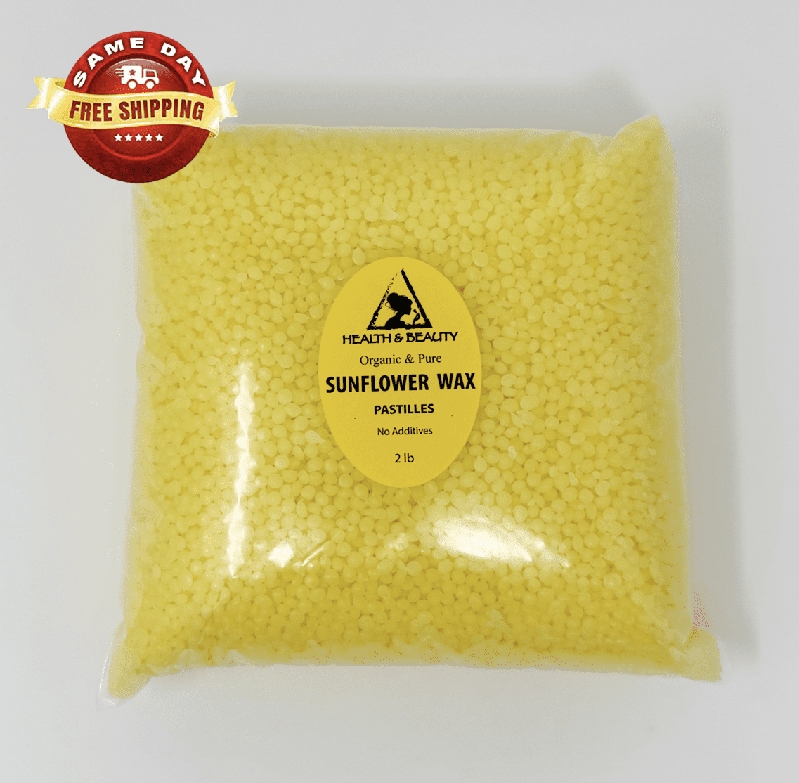 Sunflower Wax Organic Vegan 100% Pure Pastilles Beads 32 oz, 2 lb