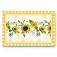 thumbnail image 1 of Sunflower Welcome Doormat Rustic Farmhouse Yellow Checkered Front Door Mat Non-Slip Spring Summer Decorative Flower Bathroom Rugs Entrance Floor Mats for Home Kitchen Indoor Outdoor, 1 of 5