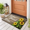 thumbnail image 1 of Sunflower Welcome Doormat Summer Door Mat, 17 X 29 Inch Wood Background Flower Spring Summer Decorative Home Sweet Home Entrance Mat Non-Slip Backing Floor Mat for Kitchen Bathroom, 1 of 6